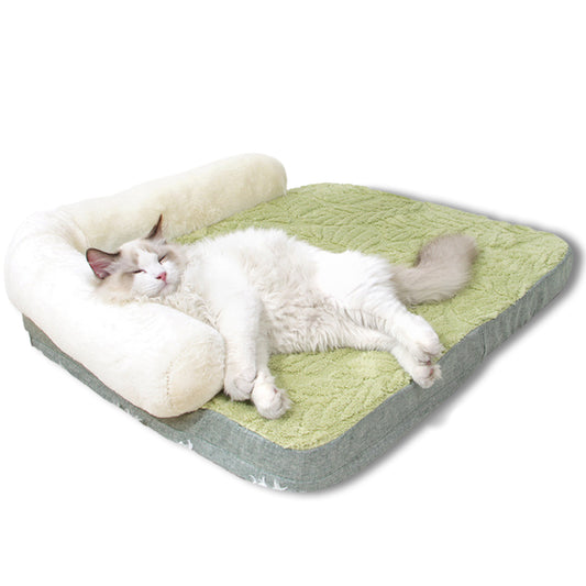 枕付き 猫 ベッド 冬 洗える