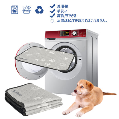 Sunframe 洗える ペットシーツ 犬 グレー